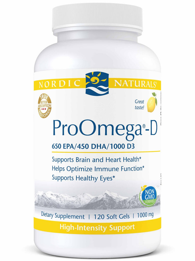 Nordic Naturals, ProOmega®-D, Lemon, 120 Soft Gels