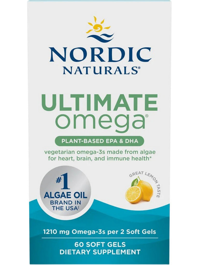 Nordic Naturals, Ultimate Omega Plant-Based, Great Lemon, 60 Soft Gels