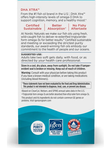 Nordic Naturals, DHA Xtra, Strawberry, 60 Softgels