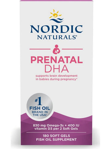 Nordic Naturals, Prenatal DHA, Unflavored, 180 Softgels