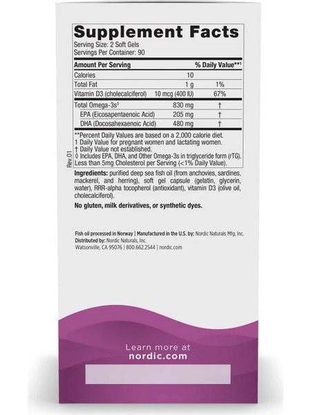 Nordic Naturals, Prenatal DHA, Unflavored, 180 Softgels