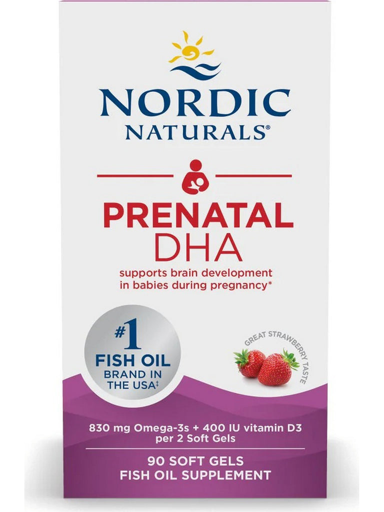 Nordic Naturals, Prenatal DHA, Strawberry, 90 Softgels