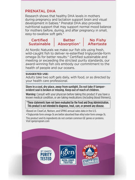 Nordic Naturals, Prenatal DHA, Strawberry, 90 Softgels