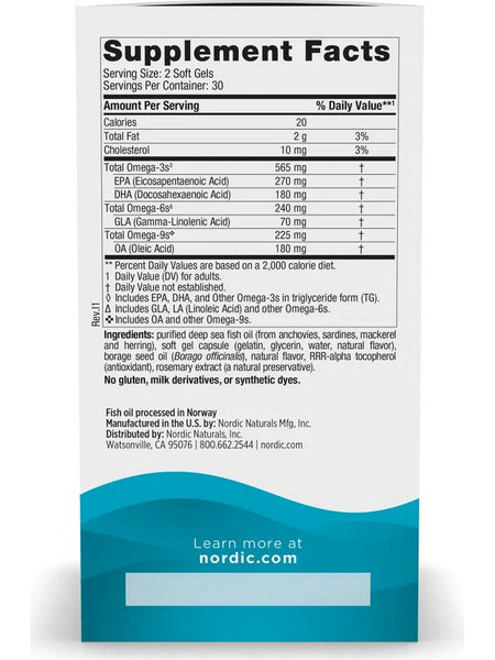 Nordic Naturals, Complete Omega, Lemon, 60 Softgels