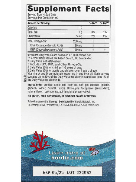 Nordic Naturals, Children's DHA, Ages 3-6, Strawberry, 360 Mini Chewable Soft Gels