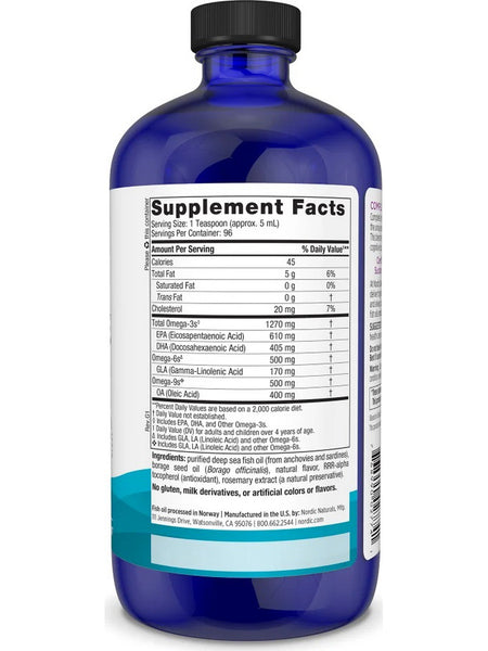 Nordic Naturals, Complete Omega, Lemon, 16 fl oz