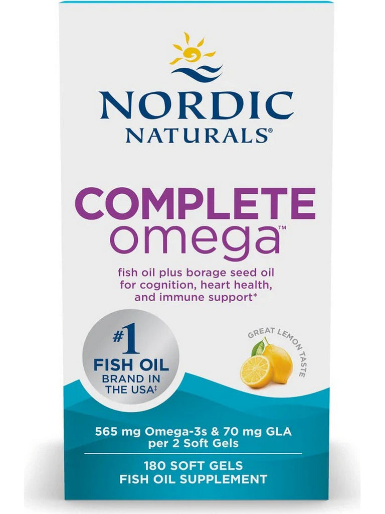 Nordic Naturals, Complete Omega, Lemon, 180 Softgels