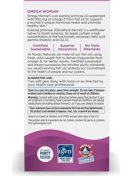 Nordic Naturals, Omega Woman, 120 Softgels