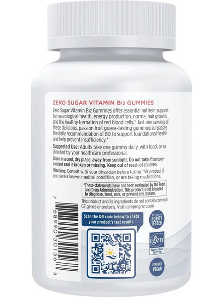Nordic Naturals, Zero Sugar Vitamin B12 Gummies, Passion Fruit Guava Taste, 30 Gummies