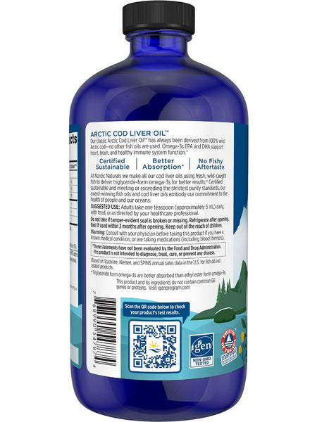 Nordic Naturals, Arctic Cod Liver Oil, Orange, 16 Fluid Ounces