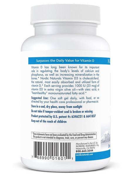 Nordic Naturals, Vitamin D3, Orange, 120 Soft Gels