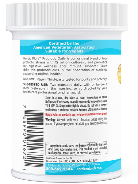 Nordic Naturals, Nordic® Flora Probiotic Daily, 60 Capsules