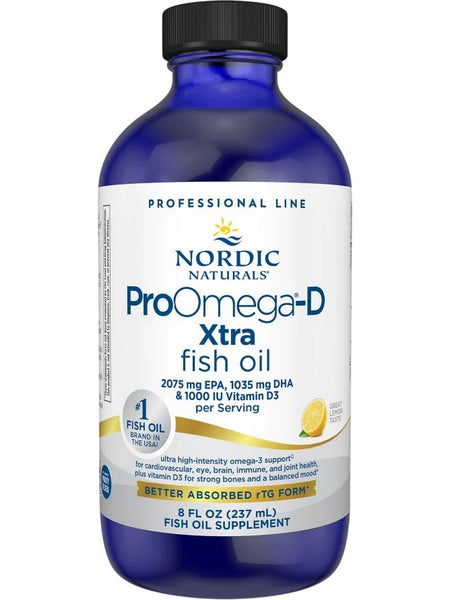 Nordic Naturals, ProOmega-D Xtra Fish Oil, Lemon, 8 fl oz