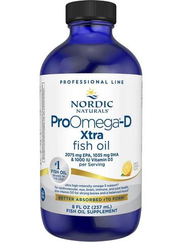Nordic Naturals, ProOmega-D Xtra Fish Oil, Lemon, 8 fl oz