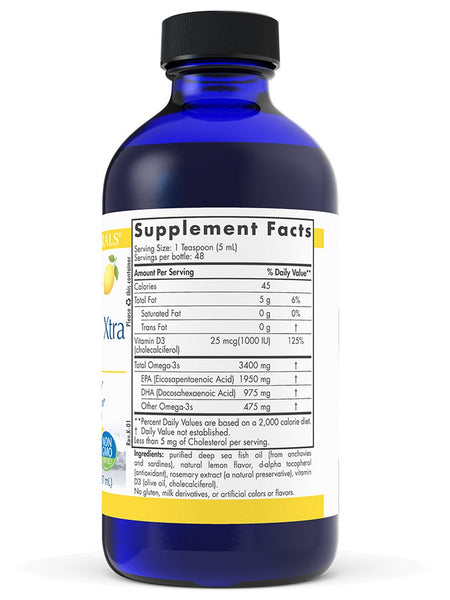 Nordic Naturals, ProOmega®-D Xtra, Lemon, 8 Fluid Ounces