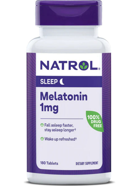 Natrol, Melatonin 1 mg, 180 Tablets