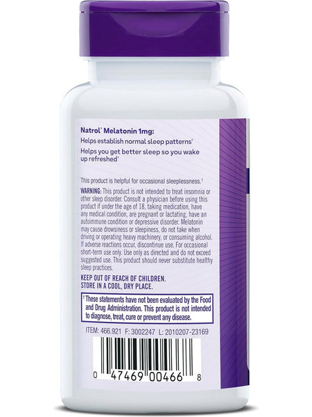 Natrol, Melatonin 1 mg, 180 Tablets