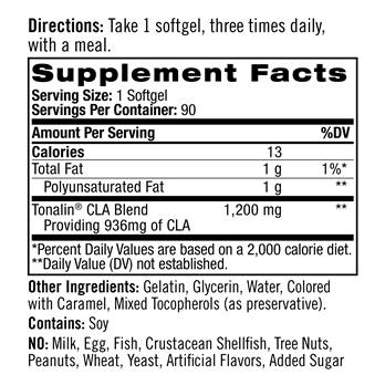 Natrol, Tonalin CLA, 1200mg, 90 softgels