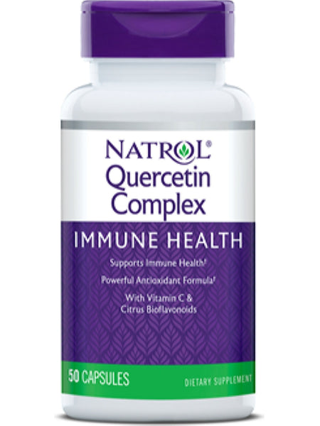 Natrol, Quercetin, 500mg plus Vitamin C & Citrus Bioflavonoids, 50 ct