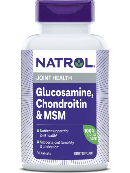 Natrol, Glucosamine, Chondroitin & MSM, 90 Tablets