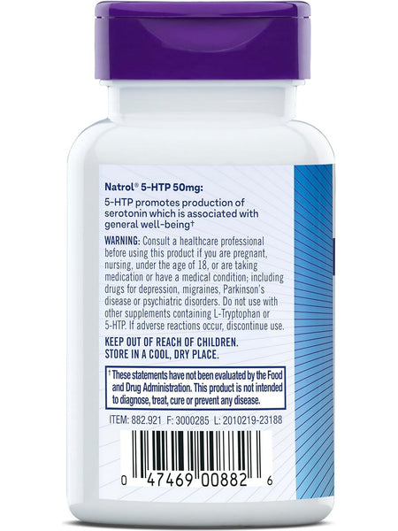 Natrol, 5-HTP 50 mg, 30 Capsules