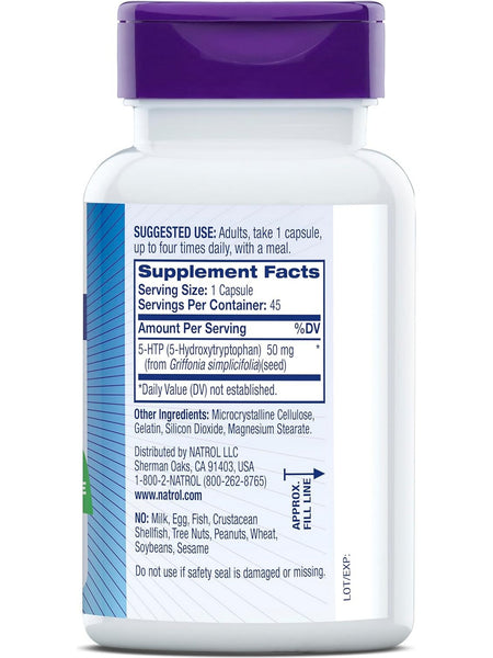 Natrol, 5-HTP 50 mg, 30 Capsules