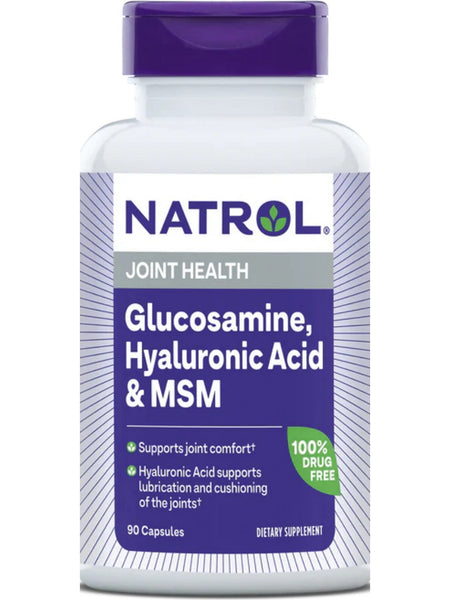 Natrol, Hyaluronic Acid Vegetarian with MSM & Glucosamine, 90 ct