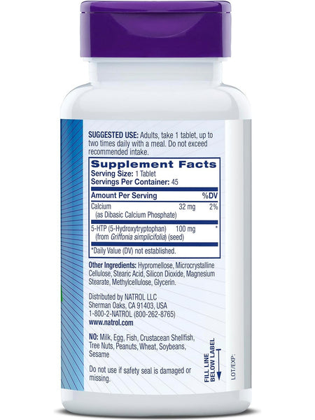 Natrol, 5 HTP, 100mg Time Release, 45 ct