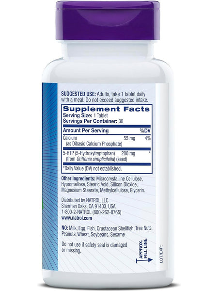 Natrol, 5 HTP, 200mg Time Release, 30 ct