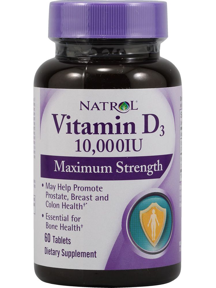 Natrol, Vitamin D3 10 000IU, 60 ct