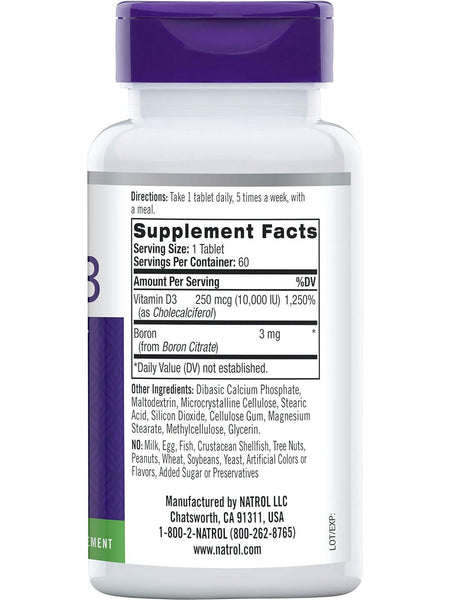 Natrol, Vitamin D3 10 000IU, 60 ct