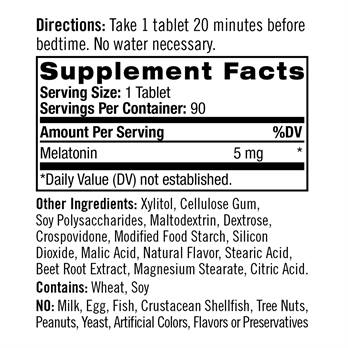 Natrol, Melatonin, 5mg Fast Dissolve Stawberry, 90 ct