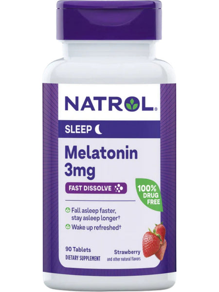 Natrol, Melatonin, 3mg Fast Dissolve, 90 ct