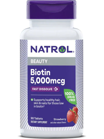 Natrol, Biotin 5000mcg Fast Dissolve, 90 ct