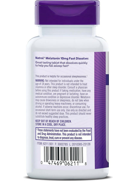 Natrol, Melatonin, 10mg Fast Dissolve, 60 ct