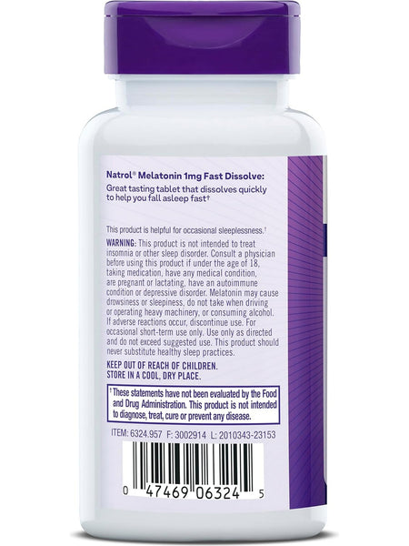 Natrol, Melatonin, 1mg Fast Dissolve, 90 ct