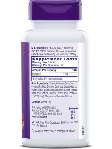 Natrol, Melatonin, 1mg Fast Dissolve, 90 ct