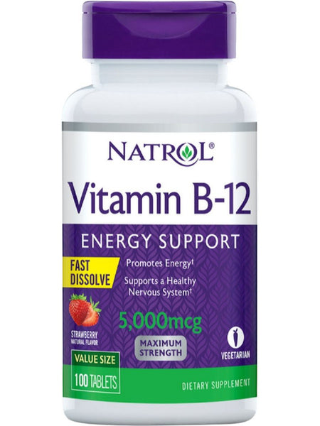 Natrol, Vitamin B-12 5,000mcg, 100 Tablets