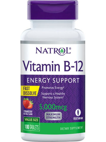 Natrol, Vitamin B-12 5,000mcg, 100 Tablets
