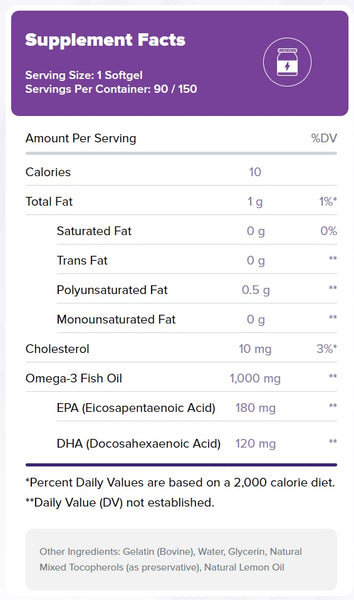 Natrol, Omega-3 Fish Oil 1000 mg, 90 Softgels