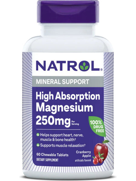 Natrol, Magnesium, 60 Tablets