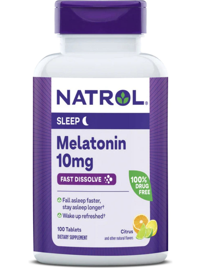 Natrol, Melatonin 10 mg Citrus Natural Flavor, 100 Tablets