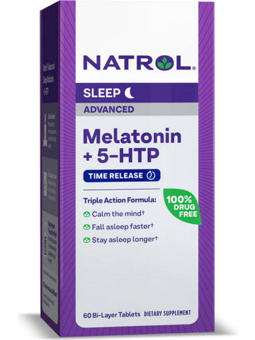 Natrol, Melatonin + 5-HTP Advanced, 60 Tablets
