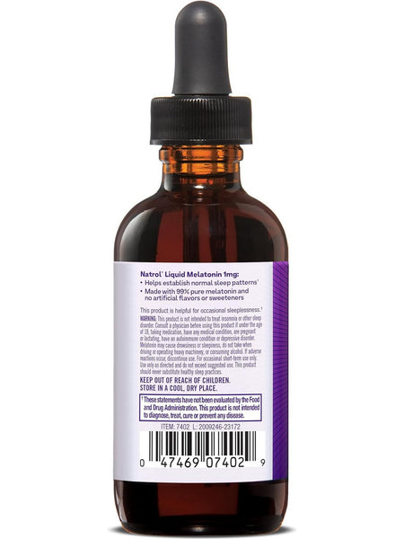 Natrol, Liquid Melatonin 1 mg, 2 fl oz