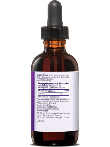 Natrol, Liquid Melatonin 1 mg, 2 fl oz
