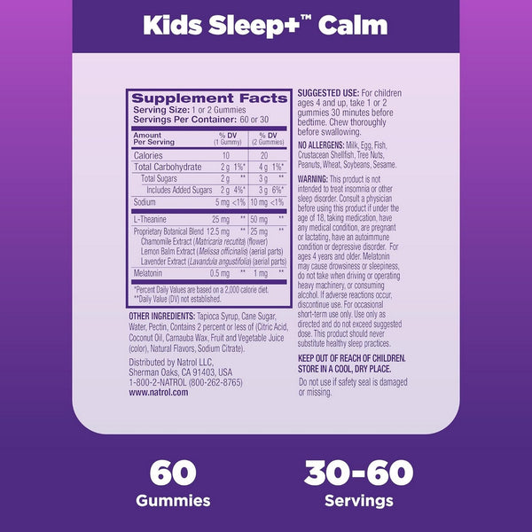 Natrol, Kids Sleep+ Calm, 60 Gummies