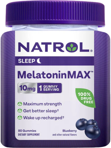 Natrol, MelatoninMax 10 mg, 80 Gummies
