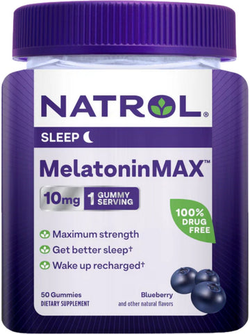 Natrol, MelatoninMax 10 mg, 50 Gummies
