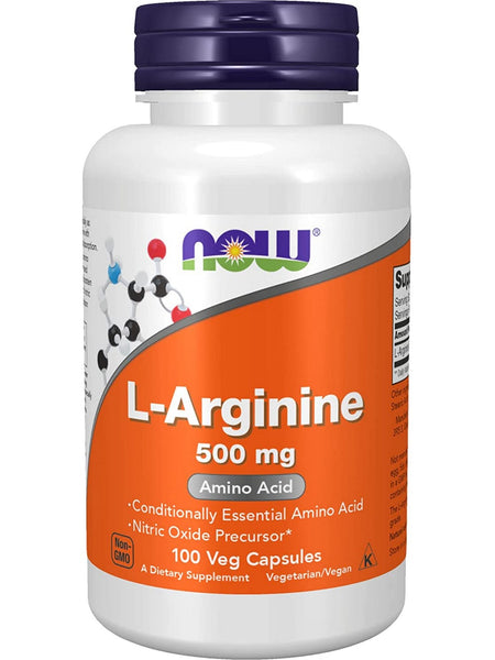 NOW Foods, L-Arginine 500 mg, 100 veg capsules