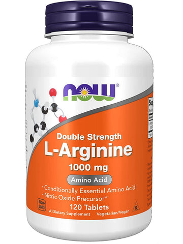 NOW Foods, L-Arginine, Double Strength 1000 mg, 120 tablets